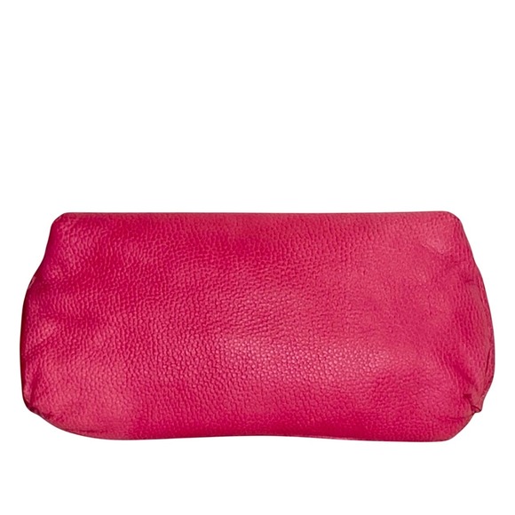 Elaine Turner Pink and‎ Gold Leather Clutch Envelope Magnetic Closure - Picture 2 of 9
